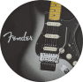 Fender Guitar Coasters Set Multi-Colour Leather